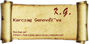 Karczag Genovéva névjegykártya